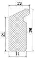 MZS 25026 - EPDM sponge rubber profiles - Door-frame profiles MZS 25026 - EPDM sponge rubber profiles - Door-frame profiles