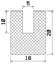 MZS 25031 - sponge profiles - U shape profiles MZS 25031 - sponge profiles - U shape profiles