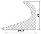 MZS 25071 - EPDM sponge rubber profiles - Door-frame profiles MZS 25071 - EPDM sponge rubber profiles - Door-frame profiles