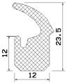 MZS 25083 - EPDM sponge rubber profiles - Door-frame profiles MZS 25083 - EPDM sponge rubber profiles - Door-frame profiles