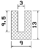 MZS 25096 - sponge profiles - U shape profiles MZS 25096 - sponge profiles - U shape profiles