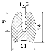 MZS 25101 - sponge profiles - U shape profiles MZS 25101 - sponge profiles - U shape profiles