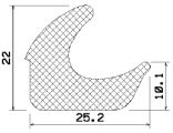 MZS 25103 - EPDM sponge rubber profiles - Door-frame profiles MZS 25103 - EPDM sponge rubber profiles - Door-frame profiles