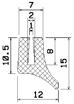MZS 25118 - sponge profiles - U shape profiles MZS 25118 - sponge profiles - U shape profiles