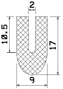 MZS 25137 - sponge profiles - U shape profiles MZS 25137 - sponge profiles - U shape profiles
