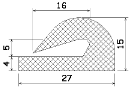 MZS 25140 - sponge profiles - U shape profiles MZS 25140 - sponge profiles - U shape profiles