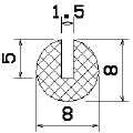 1B= 200 m MZS 25141 - rubber profiles - U shape profiles 1B= 200 m MZS 25141 - rubber profiles - U shape profiles