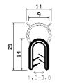 SD-0089 - with coextruded metal insert - Edge protection profiles SD-0089 - with coextruded metal insert - Edge protection profiles