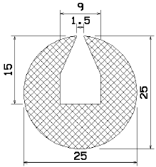 MZS 25160 - sponge profiles - U shape profiles MZS 25160 - sponge profiles - U shape profiles