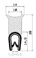 SD-0110 - with coextruded metal insert - Edge protection profiles SD-0110 - with coextruded metal insert - Edge protection profiles