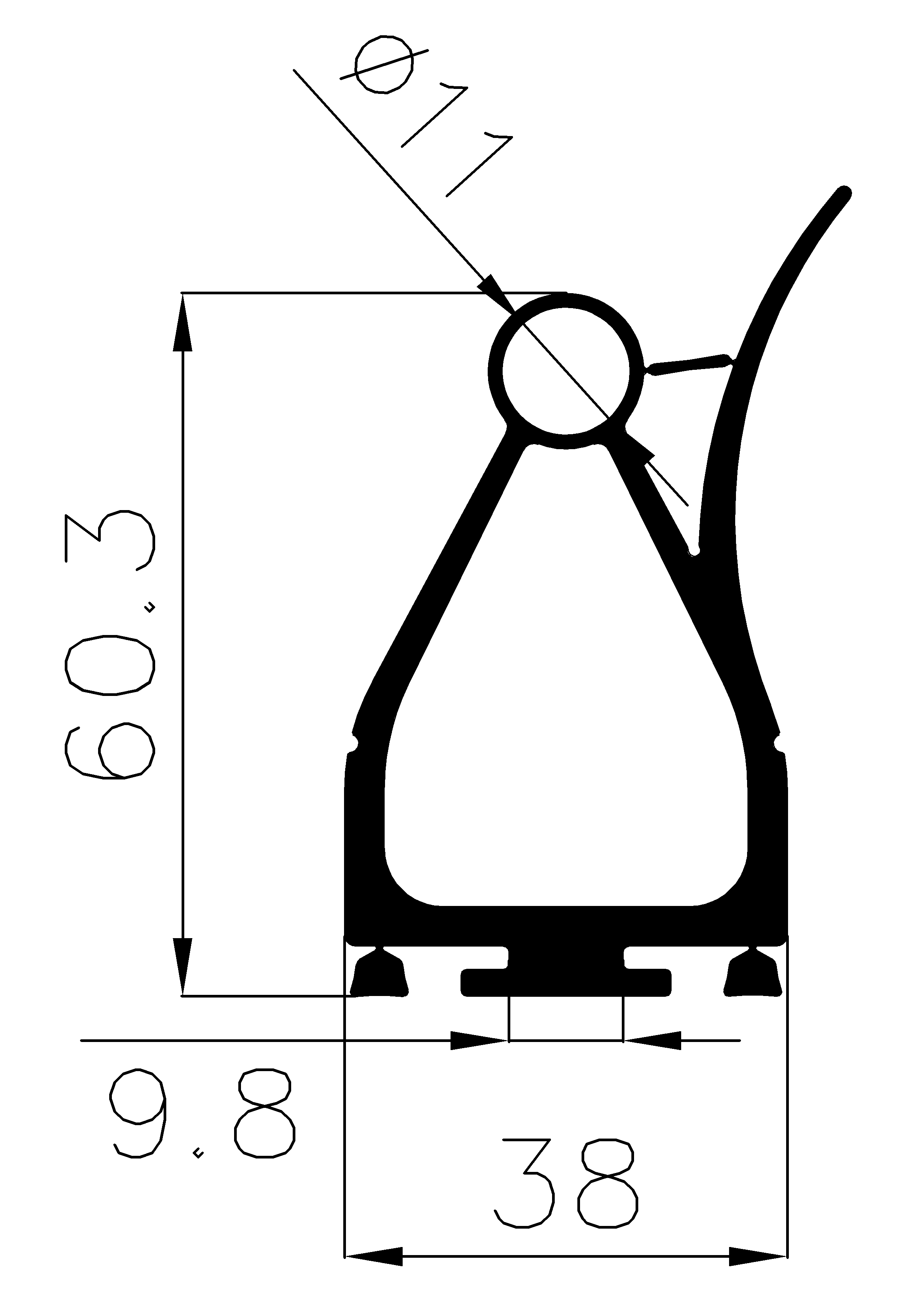 10010365KG - EPDM rubber profiles - Sliding door – finger-guard profiles 10010365KG - EPDM rubber profiles - Sliding door – finger-guard profiles