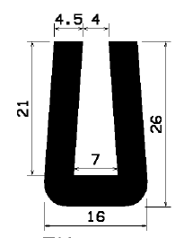 TU1- 1325 - rubber profiles - U shape profiles TU1- 1325 - rubber profiles - U shape profiles