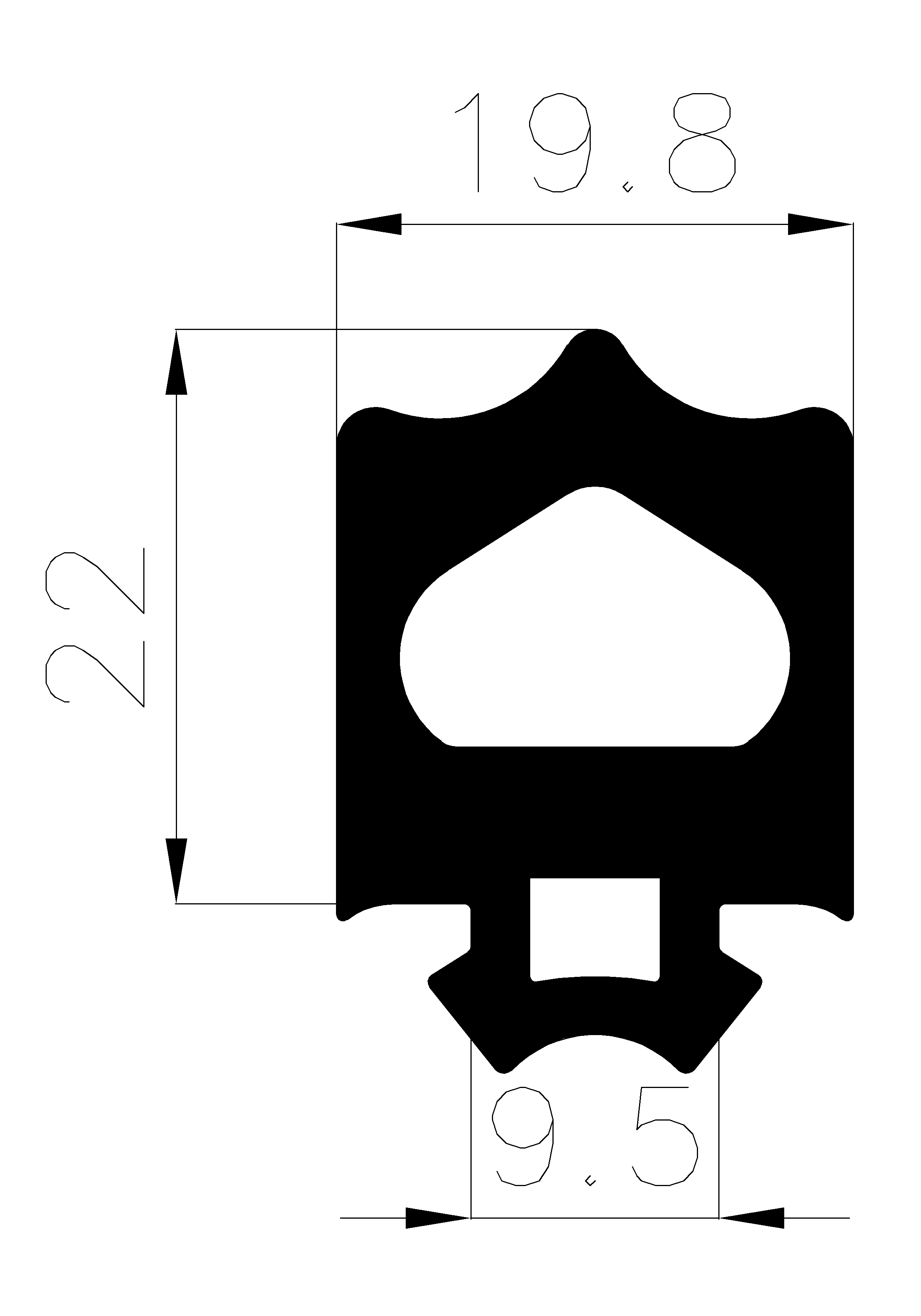 11410365KG - EPDM rubber profiles - Sliding door – finger-guard profiles 11410365KG - EPDM rubber profiles - Sliding door – finger-guard profiles