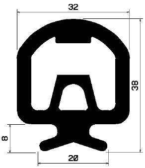 RT 1326 - EPDM rubber profiles - Sliding door – finger-guard profiles RT 1326 - EPDM rubber profiles - Sliding door – finger-guard profiles