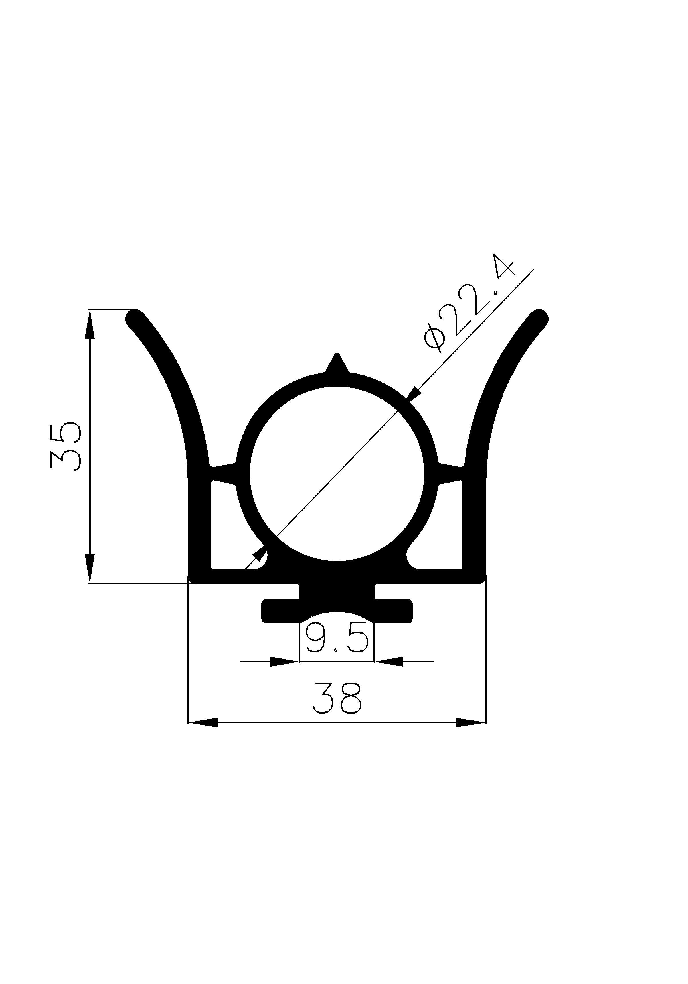 11870365KG - EPDM rubber profiles - Sliding door – finger-guard profiles 11870365KG - EPDM rubber profiles - Sliding door – finger-guard profiles