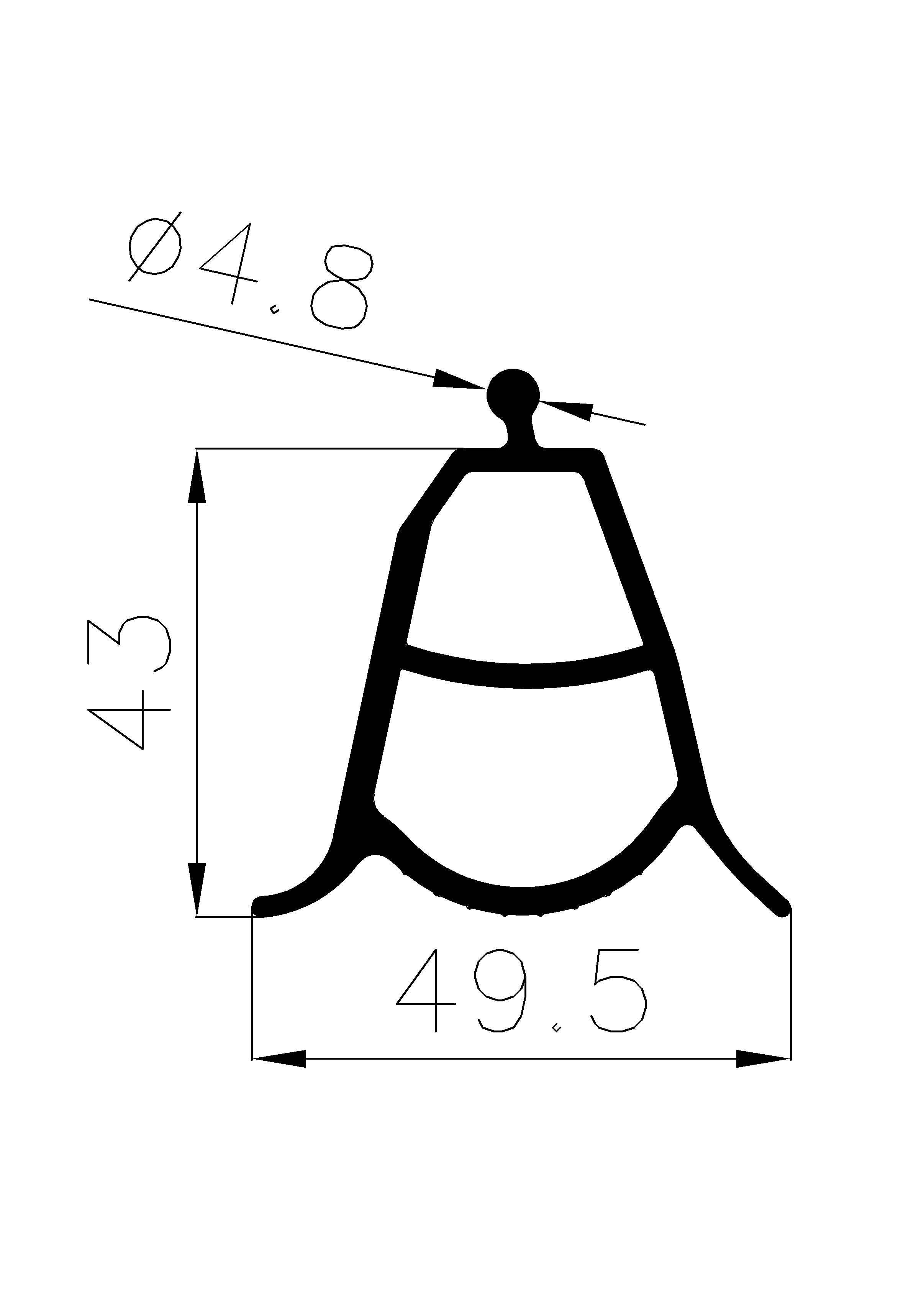 12000365KG - EPDM rubber profiles - Sliding door – finger-guard profiles 12000365KG - EPDM rubber profiles - Sliding door – finger-guard profiles