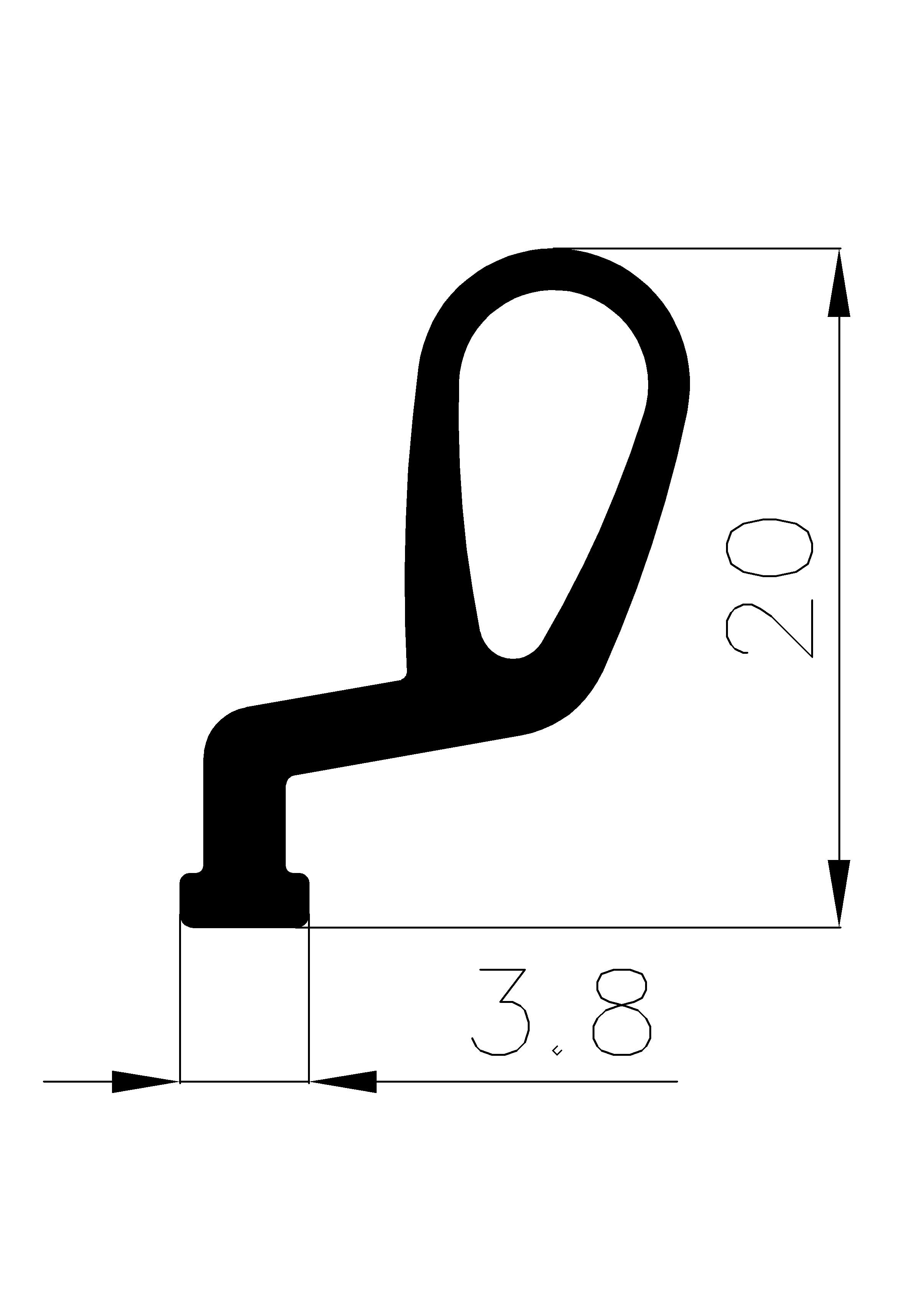 12080365KG - rubber profile - Door-frame profiles 12080365KG - rubber profile - Door-frame profiles