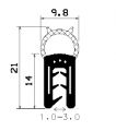 SD-0093 - with coextruded metal insert - Edge protection profiles SD-0093 - with coextruded metal insert - Edge protection profiles