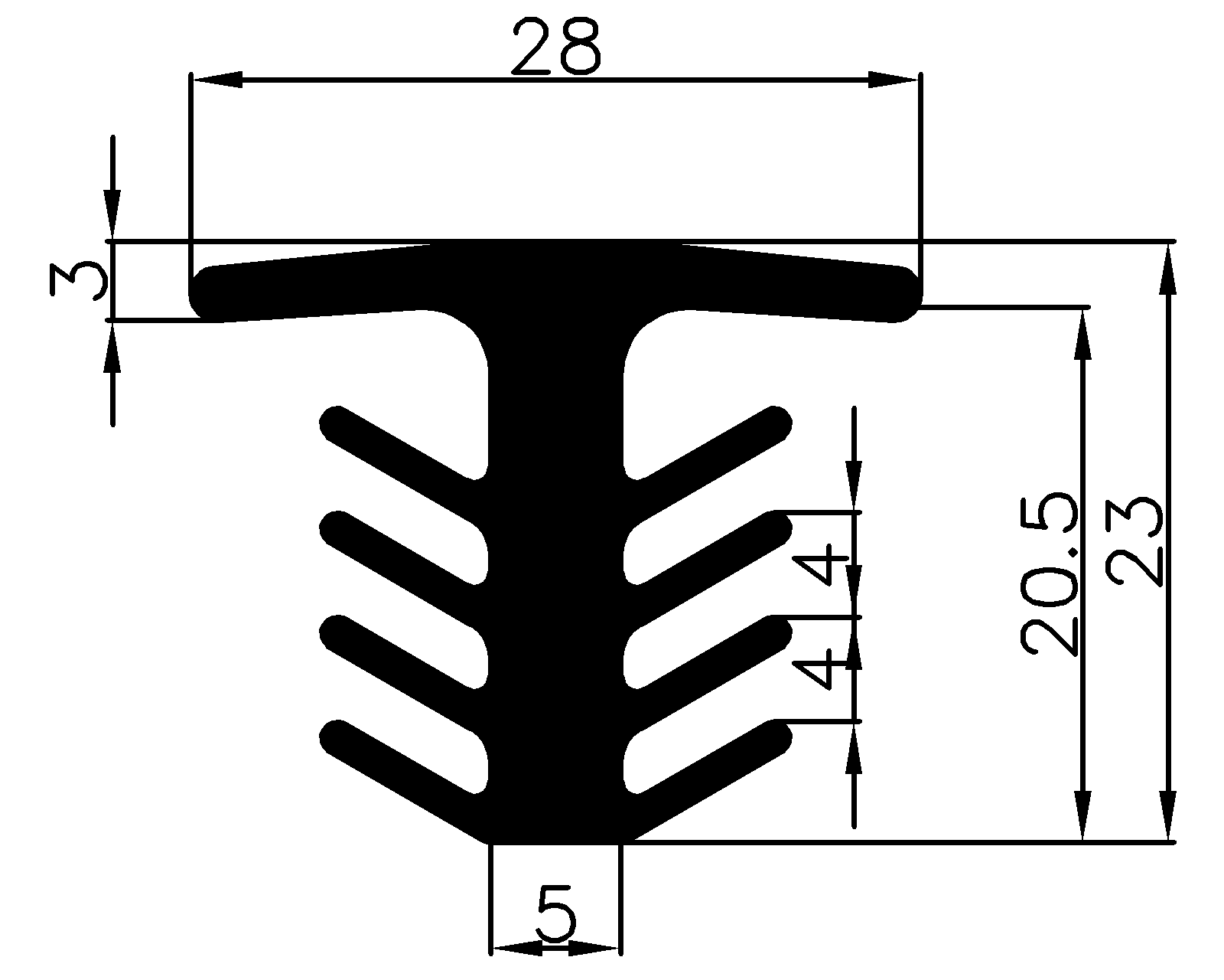 13340370KG - rubber profiles - Cover and T-profiles 13340370KG - rubber profiles - Cover and T-profiles