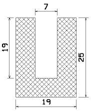MZS 25179 - sponge profiles - U shape profiles MZS 25179 - sponge profiles - U shape profiles