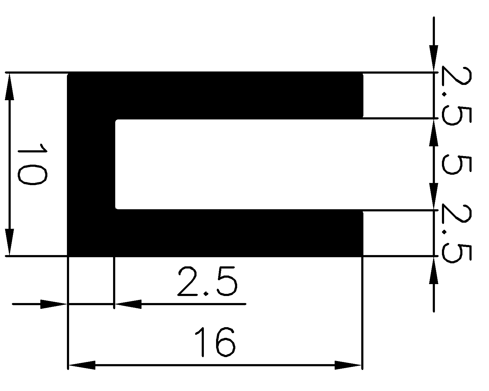 14190370KG - rubber profiles - U shape profiles 14190370KG - rubber profiles - U shape profiles