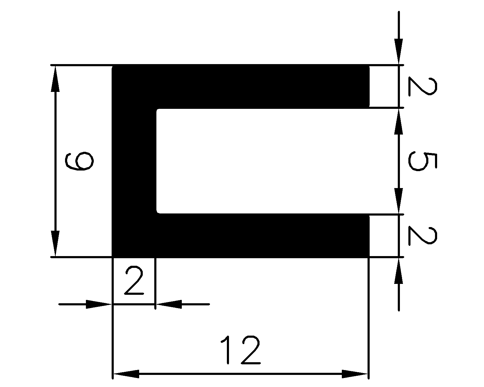 14510365KG - rubber profiles - U shape profiles 14510365KG - rubber profiles - U shape profiles