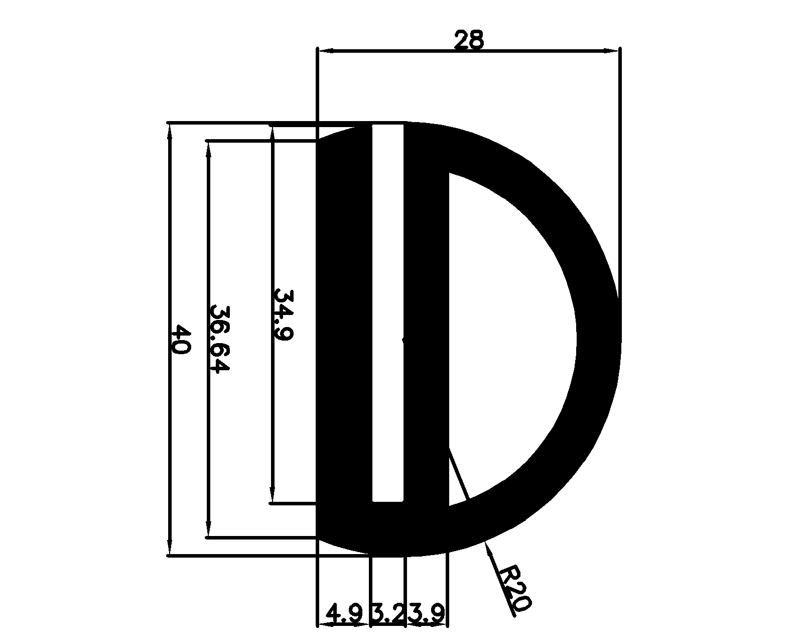 14990370KG - EPDM rubber profiles - Sliding door – finger-guard profiles 14990370KG - EPDM rubber profiles - Sliding door – finger-guard profiles