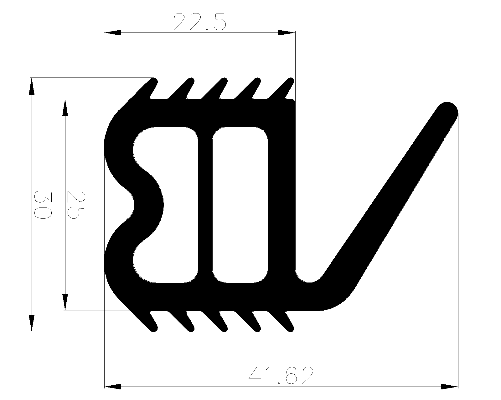 15380370KG - rubber profile under 100 m - Door-frame profiles 15380370KG - rubber profile under 100 m - Door-frame profiles