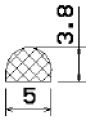 MZS 25462 - EPDM sponge profiles - Semi-circle, D-profiles MZS 25462 - EPDM sponge profiles - Semi-circle, D-profiles