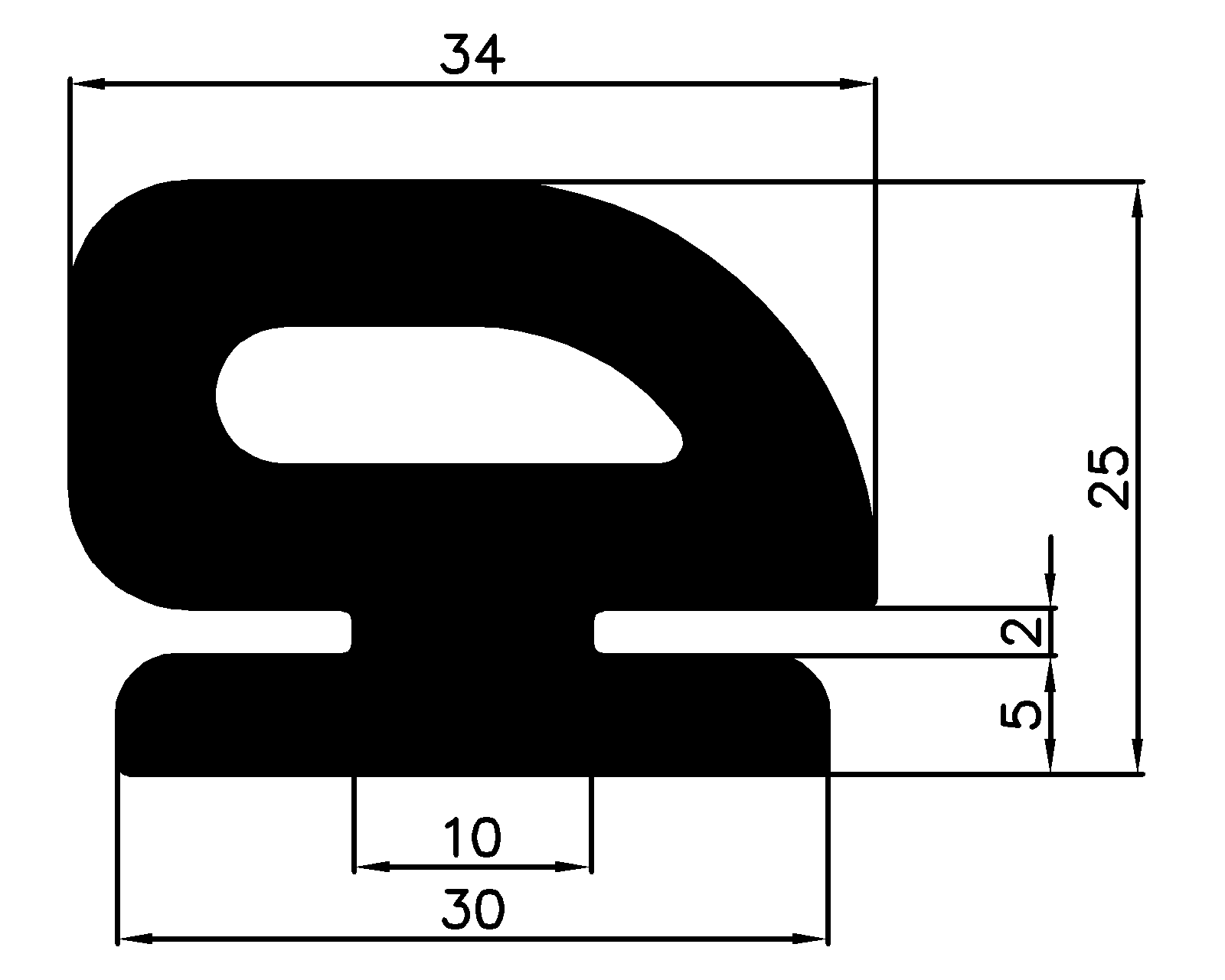 15740360KG - EPDM rubber profiles - Sliding door – finger-guard profiles 15740360KG - EPDM rubber profiles - Sliding door – finger-guard profiles