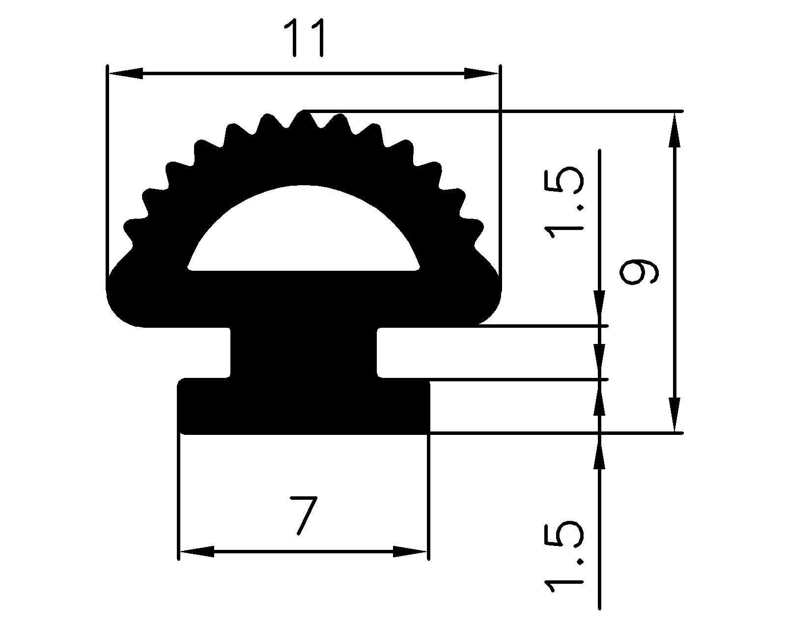 16440365KG - EPDM rubber profiles - Sliding door – finger-guard profiles 16440365KG - EPDM rubber profiles - Sliding door – finger-guard profiles