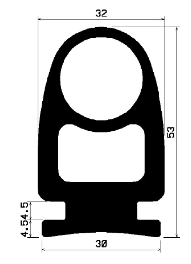 17180370KG - EPDM rubber profiles - Sliding door – finger-guard profiles 17180370KG - EPDM rubber profiles - Sliding door – finger-guard profiles