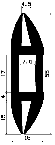 H 1383 - EPDM profiles - H-profiles H 1383 - EPDM profiles - H-profiles