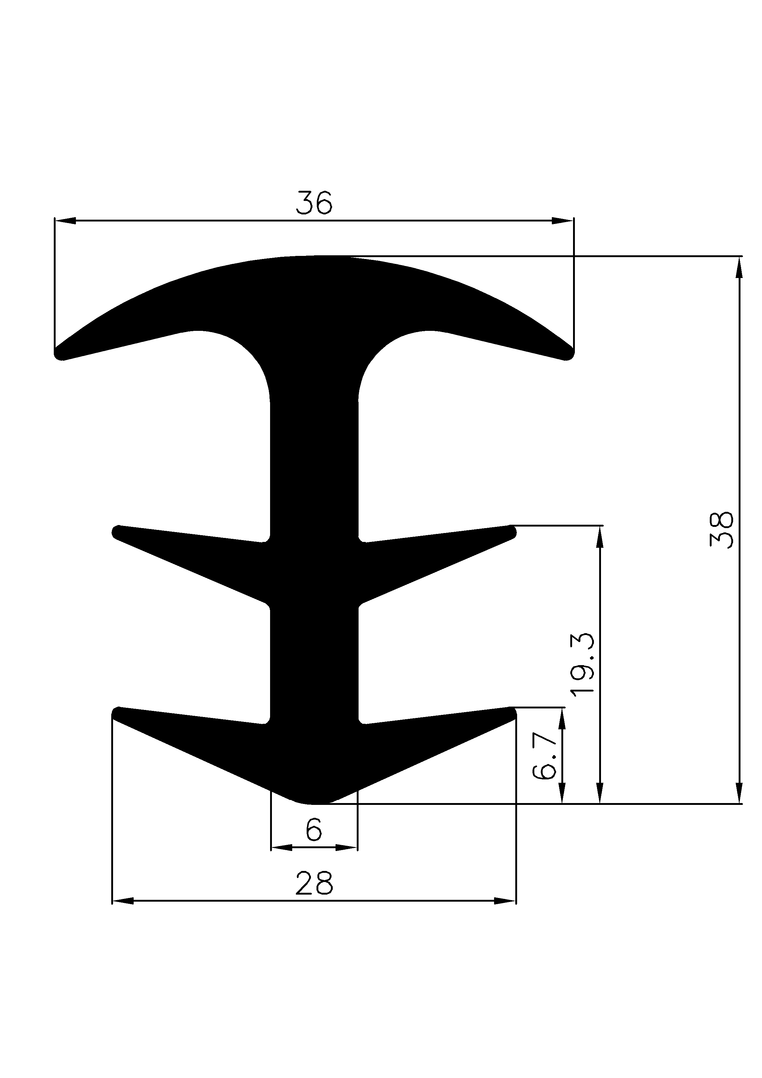 19150365KG - rubber profiles - Cover and T-profiles 19150365KG - rubber profiles - Cover and T-profiles