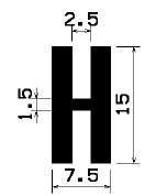 H 1395 - silicone profiles - H-profiles H 1395 - silicone profiles - H-profiles