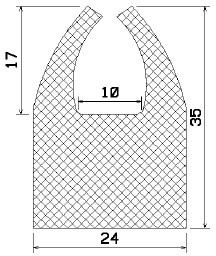 MZS 25223 - sponge profiles - U shape profiles MZS 25223 - sponge profiles - U shape profiles
