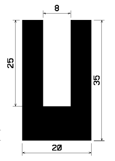 TU1- 0851 - silicone profiles - U shape profiles TU1- 0851 - silicone profiles - U shape profiles