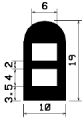 HR 0858 - rubber and silikon profiles - under 100 m - Semi-circle, D-profiles HR 0858 - rubber and silikon profiles - under 100 m - Semi-circle, D-profiles