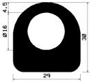 HR 0867 - EPDM rubber profiles - Semi-circle, D-profiles HR 0867 - EPDM rubber profiles - Semi-circle, D-profiles