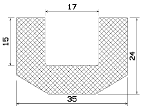 MZS 25238 - sponge profiles - U shape profiles MZS 25238 - sponge profiles - U shape profiles