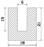 MZS 25237 - sponge profiles - U shape profiles MZS 25237 - sponge profiles - U shape profiles