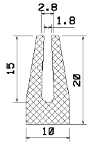 MZS 25251 - sponge profiles - U shape profiles MZS 25251 - sponge profiles - U shape profiles
