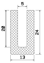 MZS 25256 - sponge profiles - U shape profiles MZS 25256 - sponge profiles - U shape profiles