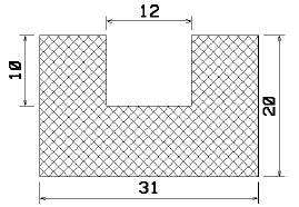 MZS 25248 - sponge profiles - U shape profiles MZS 25248 - sponge profiles - U shape profiles