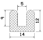 MZS 25257 - sponge profiles - U shape profiles MZS 25257 - sponge profiles - U shape profiles