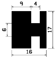 H 0874 - EPDM profiles - H-profiles H 0874 - EPDM profiles - H-profiles