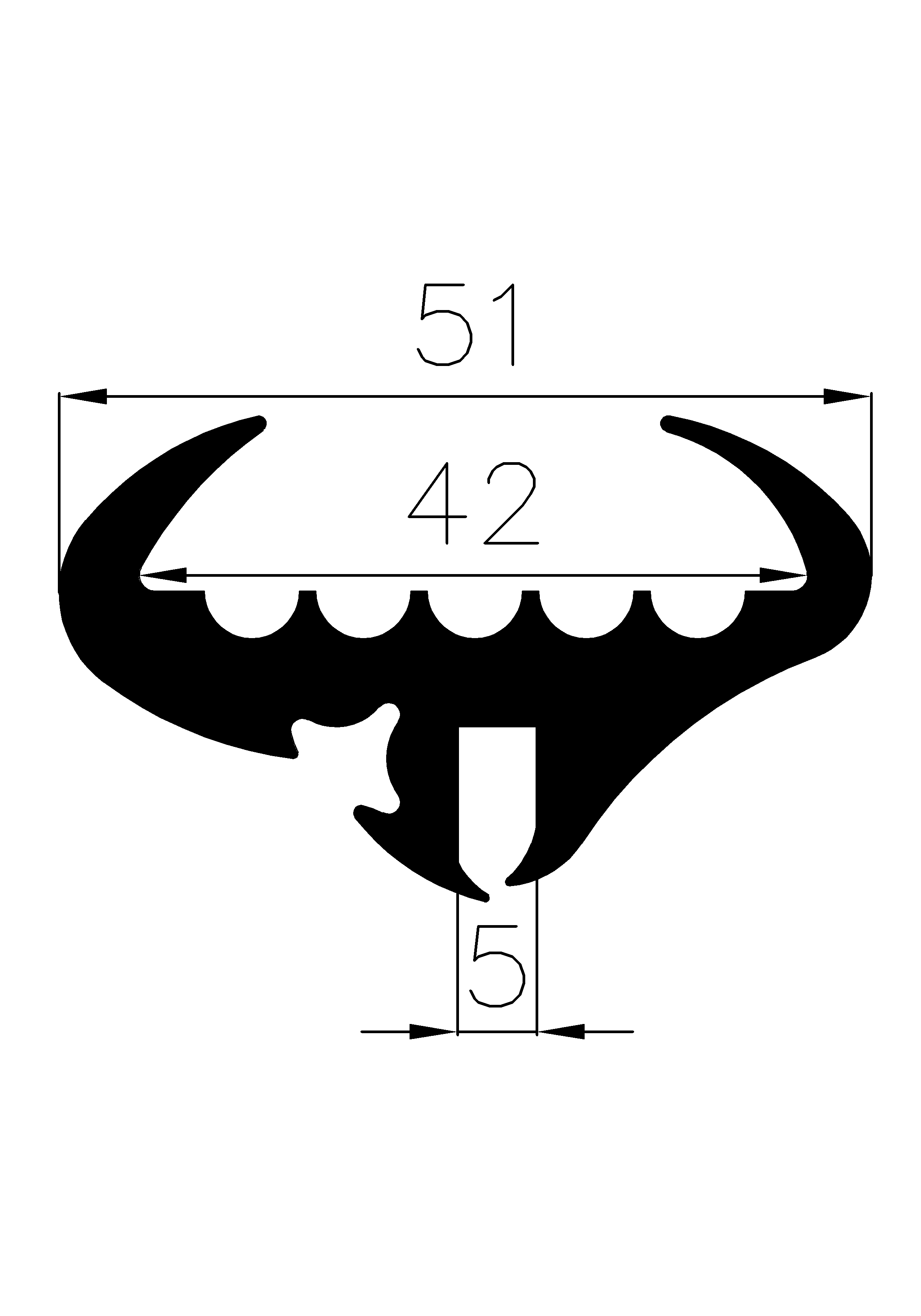 3150380KG - stretcher EPDM profiles - Stabilizing and stretcher profiles 3150380KG - stretcher EPDM profiles - Stabilizing and stretcher profiles