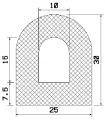 MZS 25560 - EPDM sponge profiles - Semi-circle, D-profiles MZS 25560 - EPDM sponge profiles - Semi-circle, D-profiles