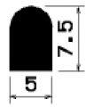 HR 0960 - EPDM rubber profiles - Semi-circle, D-profiles HR 0960 - EPDM rubber profiles - Semi-circle, D-profiles