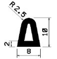 HR 0962 - EPDM rubber profiles - Semi-circle, D-profiles HR 0962 - EPDM rubber profiles - Semi-circle, D-profiles